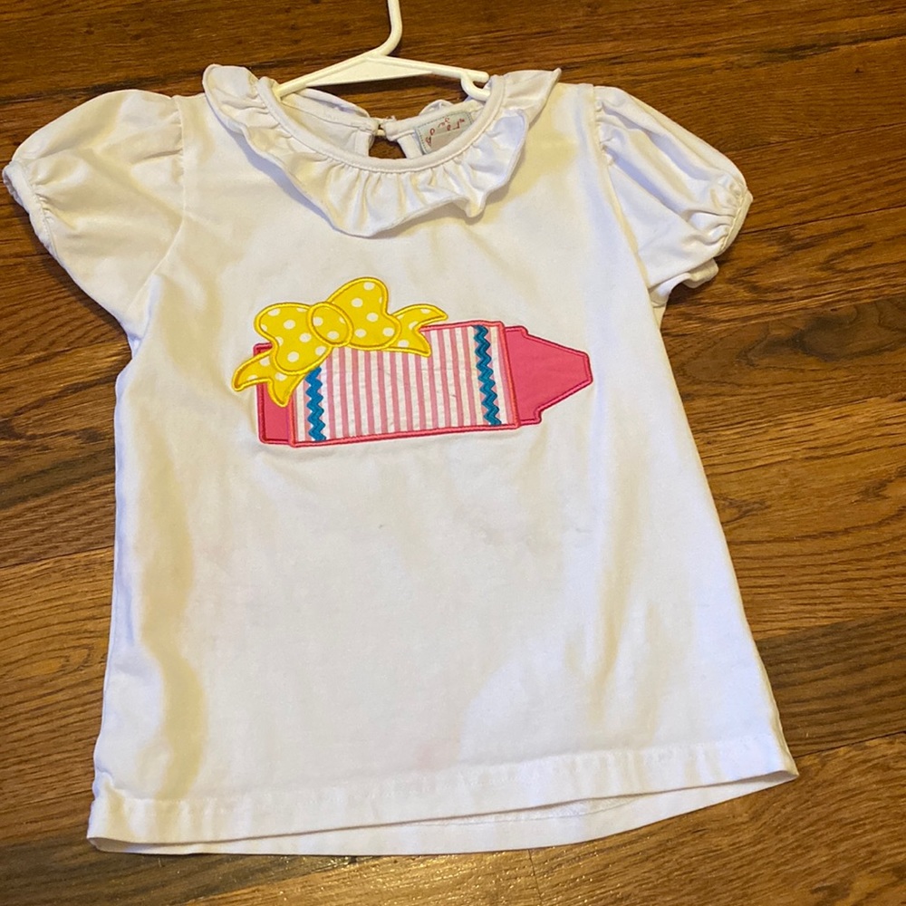 Girls back to school boutique monogram shirt. Smocked or not brand